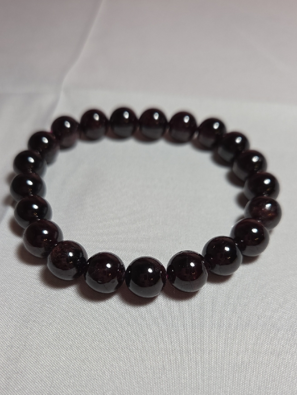 New Garnet Beaded Stretch Bracelet 10mm Beads
